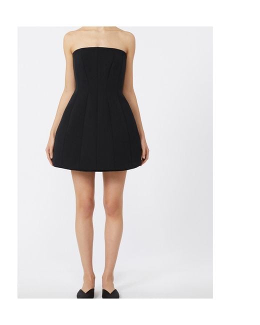 Max Mara Black Betel Sable Bustier Dress