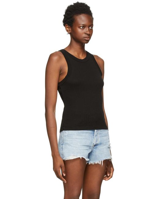 Citizens of Humanity Blue Sleeveless Ribbed Top