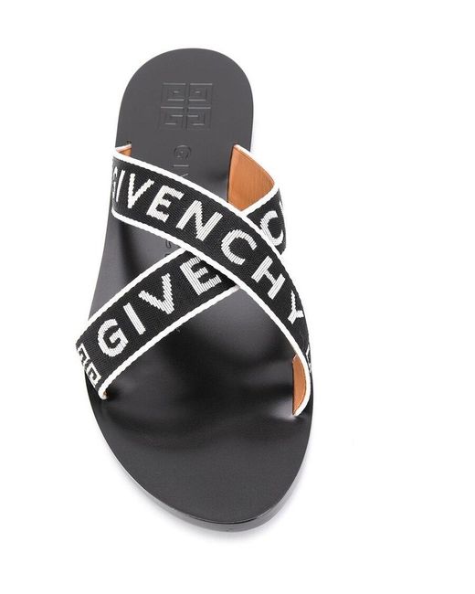 Givenchy Multicolor Logo-Strap Flat Sandals