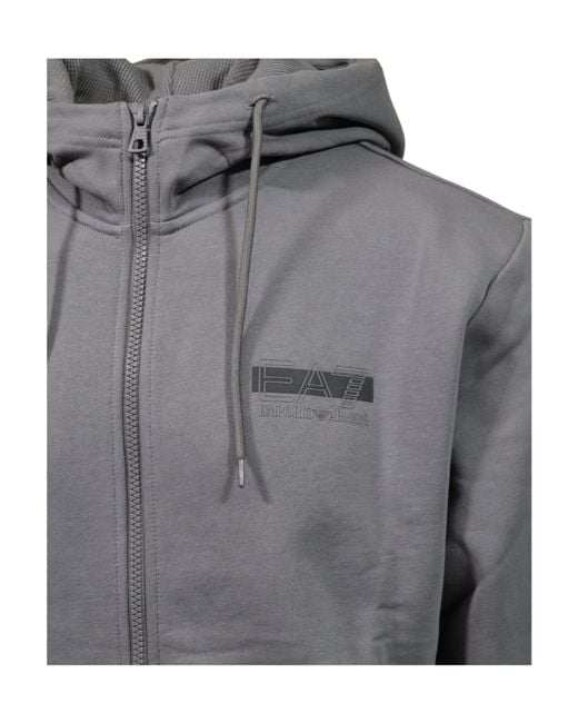 EA7 Gray Logo Tracksuit for men