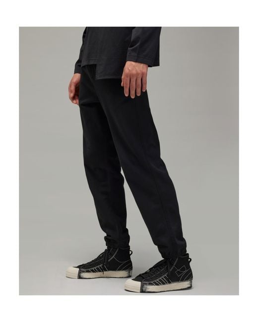 Y-3 Black French-Terry Drawstring Track Pants for men