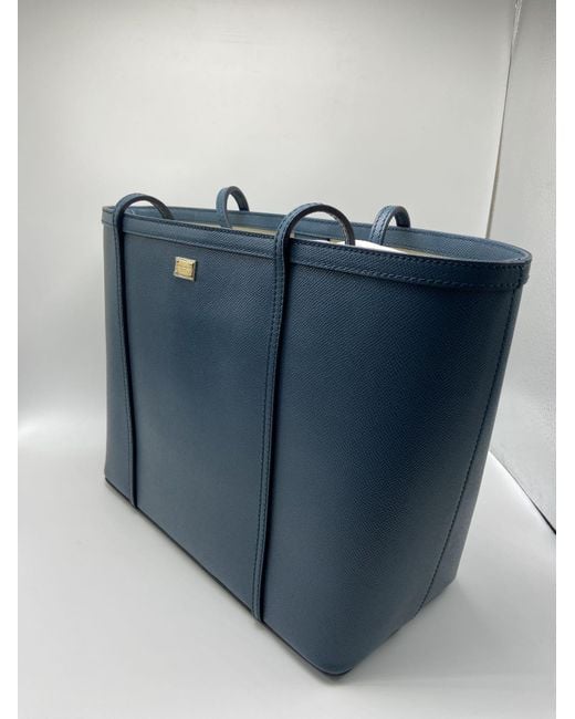 Dolce & Gabbana Blue Logo Tote Bag