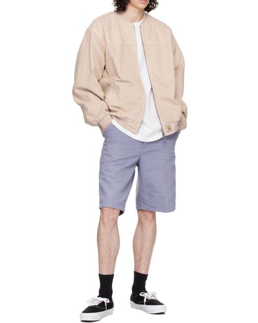 Carhartt Blue Logo Patch Chino Shorts for men