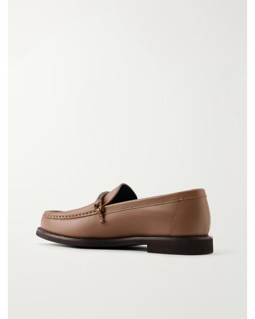 Brunello Cucinelli Brown Round-Toe Loafers