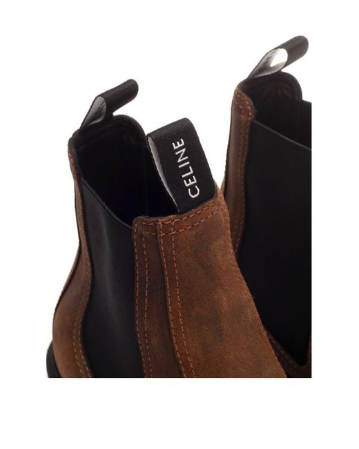 Céline Brown Round Head Boots for men