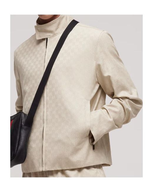 Gucci Natural Monogrammed Elastic-Waist Pants for men