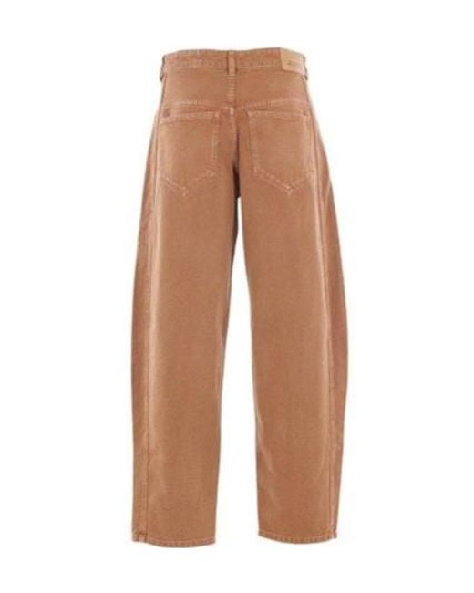 Isabel Marant Brown Logo Patch Jeans