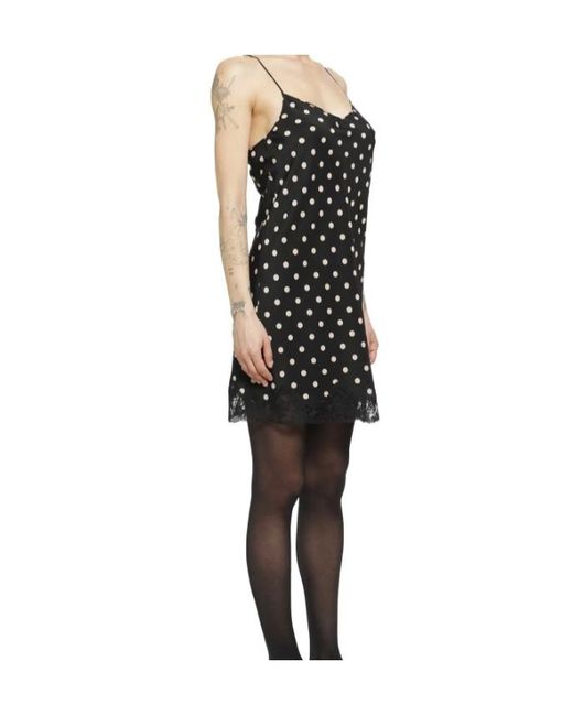Saint Laurent Black Polka Dot Sundress