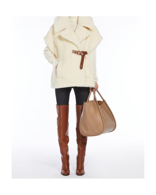 Max Mara Natural Newabavo Belted Cape