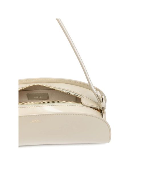 A.P.C. Natural Adjustable-Strap Half-Moon Shoulder Bag