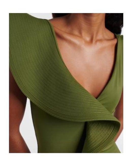 Johanna Ortiz Green Boleros Ruffled Swimsuit