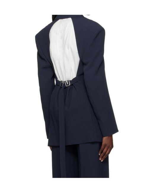 Boss Blue Open-Back Blazer