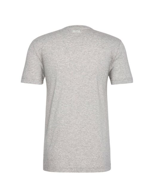 Boss Gray T-Shirt With Round Neck And Short Sleeves for men