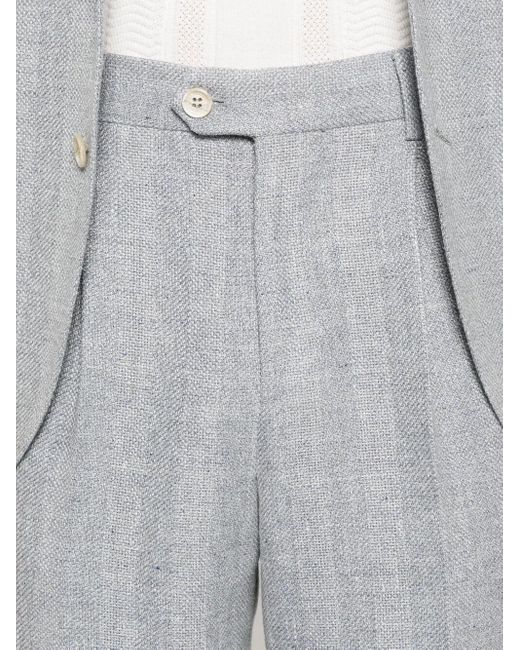 Brunello Cucinelli Gray Single-Breasted Blazer for men
