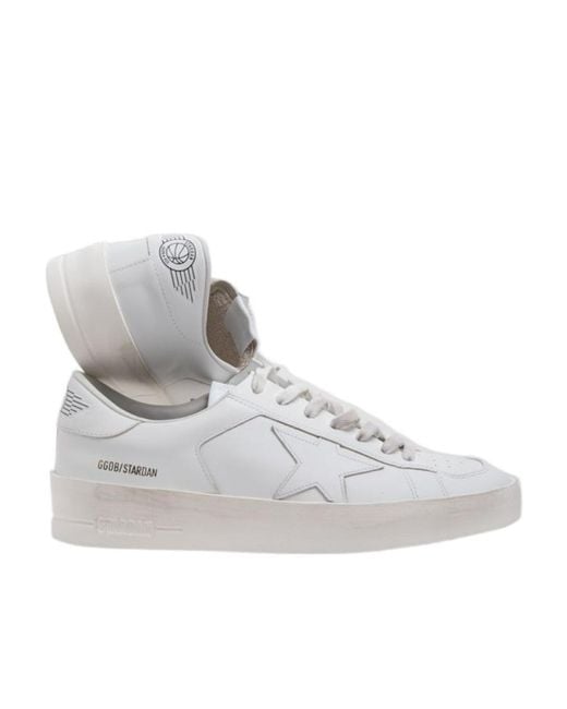 Golden Goose Deluxe Brand White Stardan Low-Top Sneakers for men