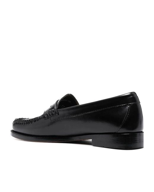 G.H.BASS Black 'Weejuns Penny' Loafers