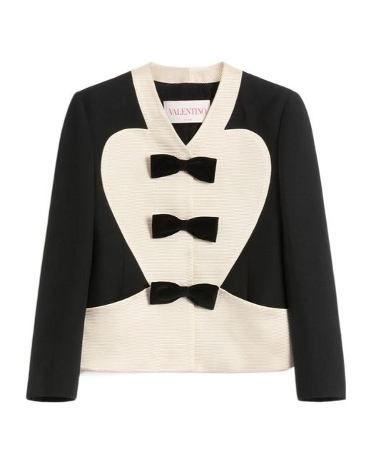 Valentino Black Bow Detailed Jacket