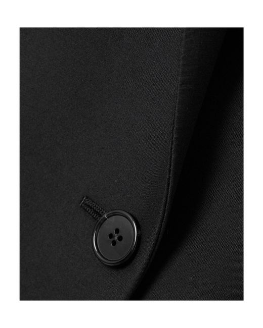 The Row Black Wilsonia Double-Breasted Wool Suit Jacket