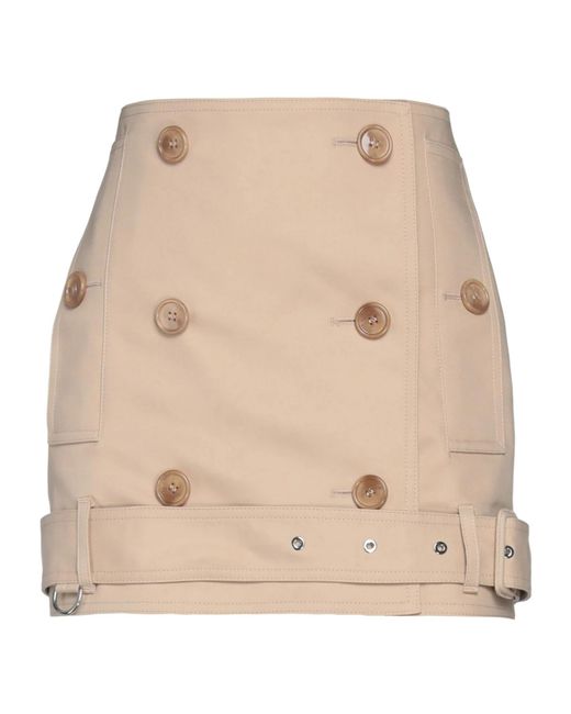 Burberry Natural Solid-Colored Wrap Skirt