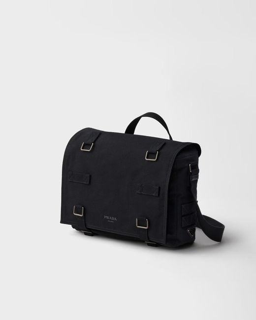 Prada Black Canvas Shoulder Bag for men