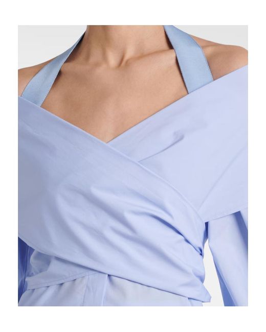 Patou Blue Logo Detail Blouse