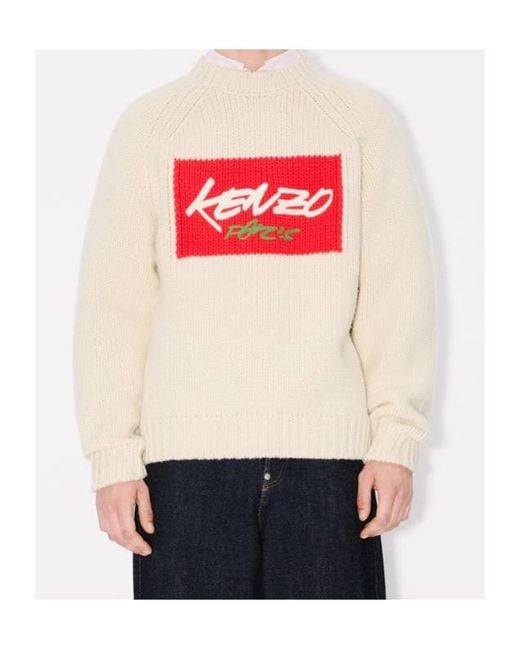KENZO White X Futura 2000 Crewneck Knitted Jumper for men