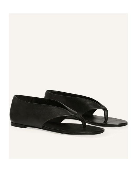 Courreges Black Courrèges Open Thong Strap Sandals