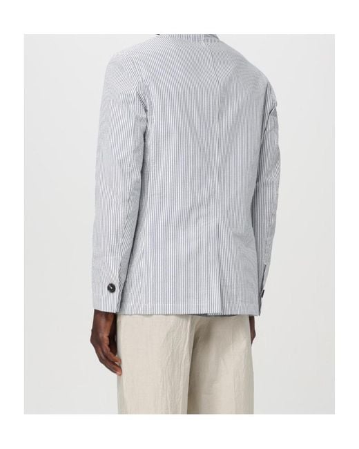 Doppiaa Gray Single-Breasted Suit Jacket for men
