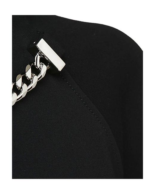 J.W. Anderson Black Chained Asymmetric-Hem Midi-Dress