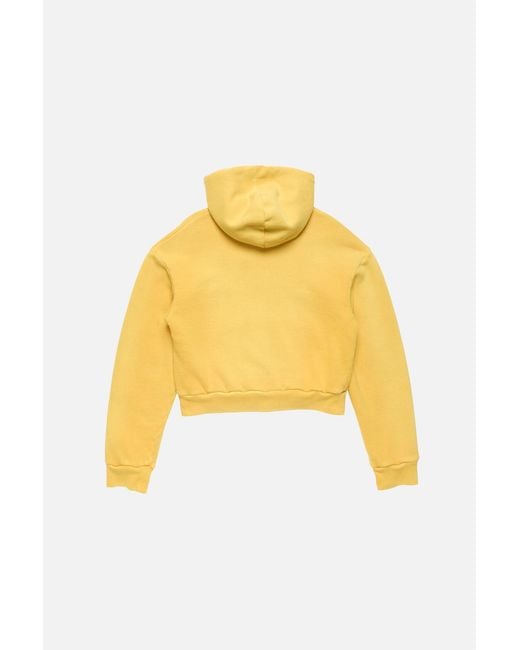 Acne Yellow Sprayed Zip Hoodie for men