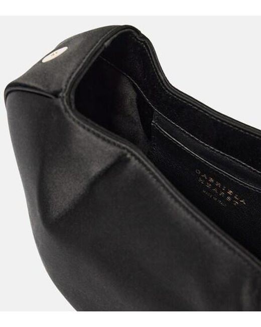 Gabriela Hearst Black Soft Demi Satin Clutch