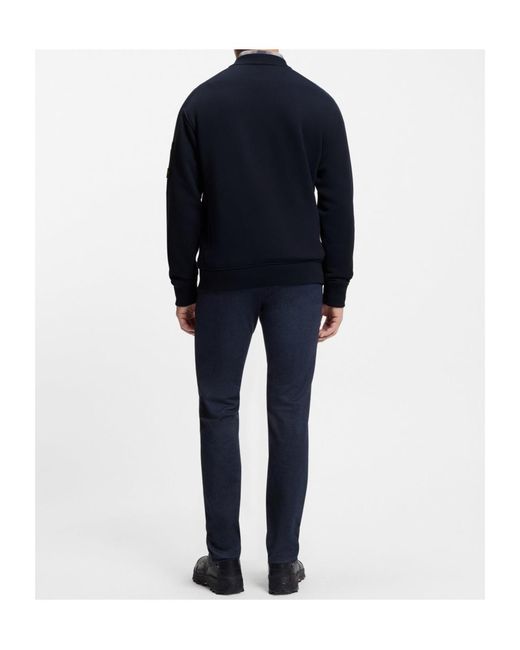 Boss Blue Boss Zipped Sleeve Pocket Sweatshirt for men