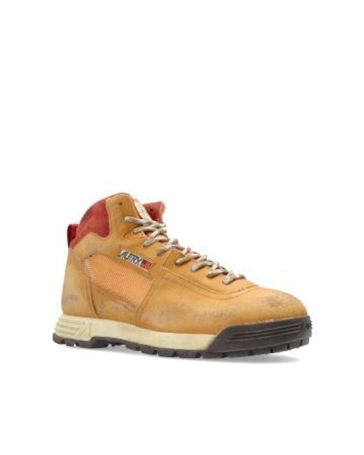 Autry Brown Malga Mid Trekking Boots for men