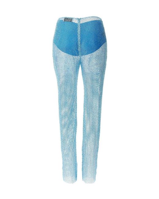 GIUSEPPE DI MORABITO Blue Mid-Rise Skinny Cut Leggings