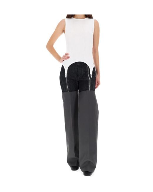 Jean Paul Gaultier Black The Logo Patch Gaiters
