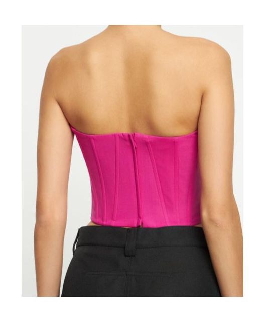 GIUSEPPE DI MORABITO Pink Double Twisted Wool Corset Top