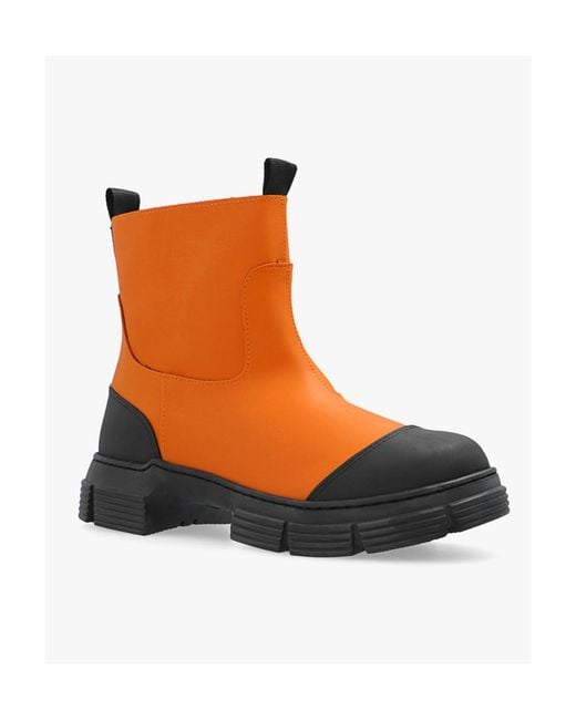 Ganni Brown 55Mm Chunky Slip-On Boots