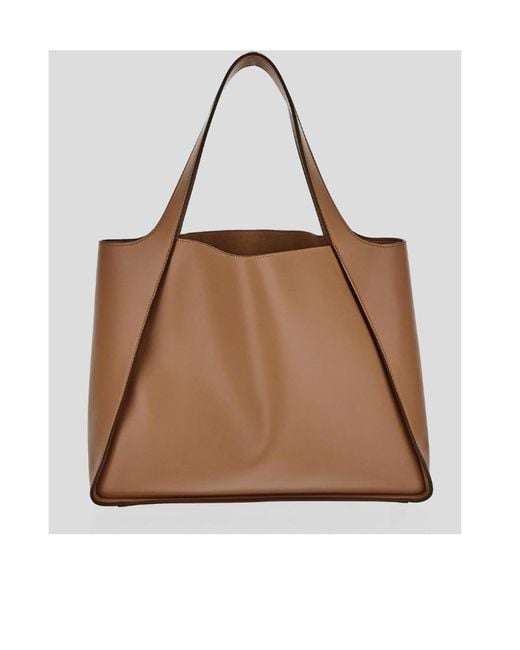 Stella McCartney Brown Logo-Printed Tote Bag