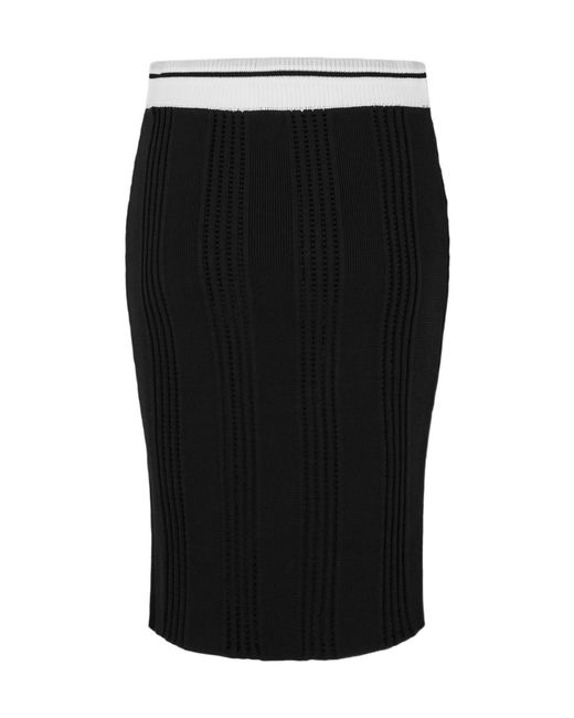 Casablanca Black Striped Knitted Miniskirt