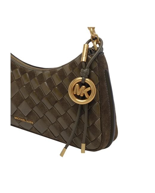 Michael Kors Gray Zippered Shoulder Bag