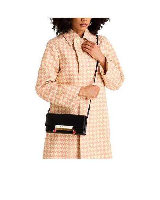 Marni Black Mediumsize Leather Shoulder Bag