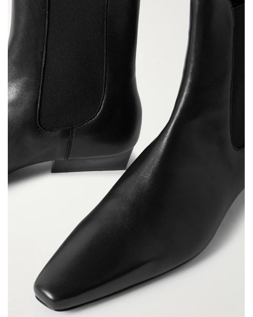 Staud Black Wally Leather Chelsea Boots