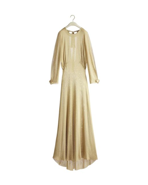 Dior Metallic Or Long Dress