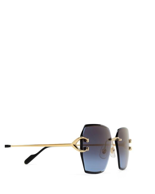 Cartier Blue Square Frame Sunglasses