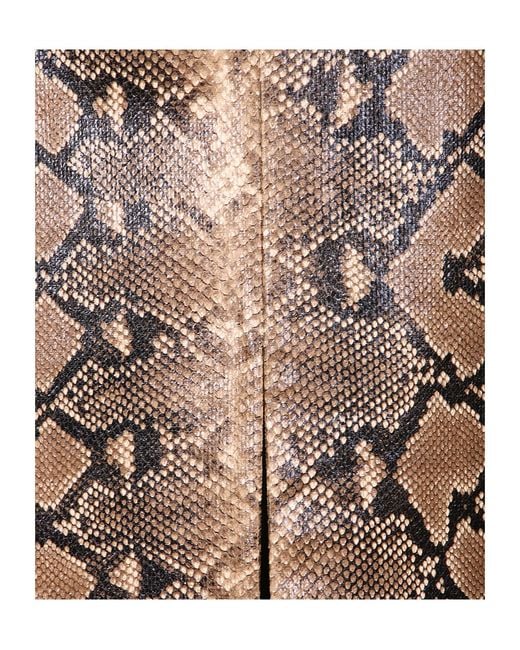 ERMANNO FIRENZE Brown Python-Print Skirt
