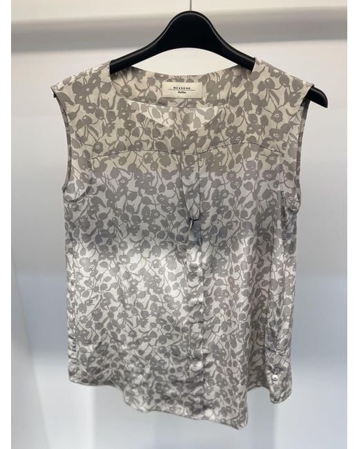 Weekend by Maxmara Gray Sleeveless Shirt