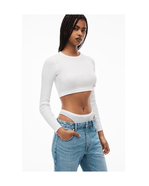 Alexander Wang Blue Logo Patch Jeans