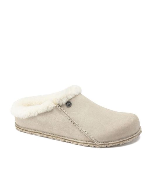 Birkenstock White Zermatt Premium Slippers