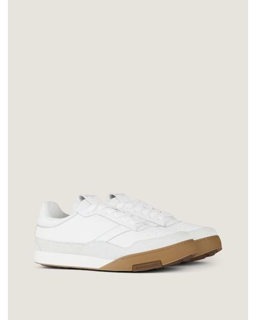 Givenchy White Round-Toe Low-Top Sneakers for men