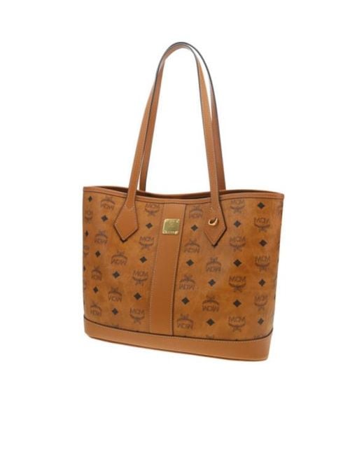 MCM Brown Liz Vi Shopper Small Bag